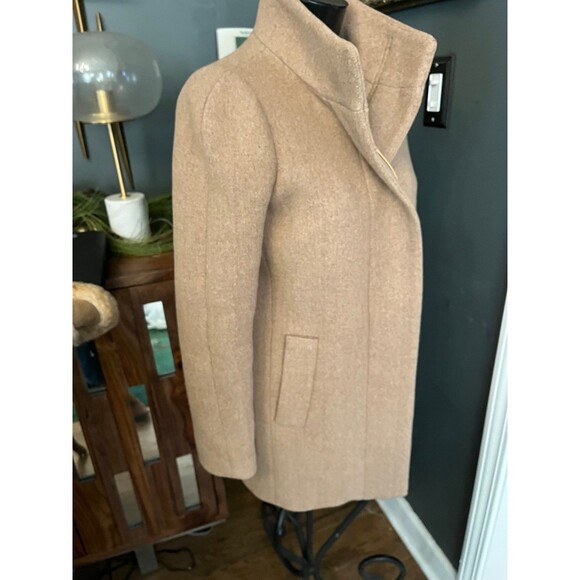 J. Crew Mercantile City Coat Wool blend Women’s Camel Tan Classic sz 00 ret $238 - Picture 6 of 10